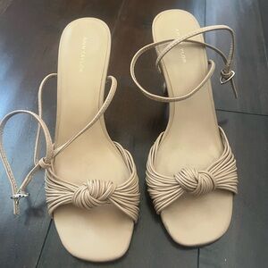 Ann Taylor Beige Knotted Heels